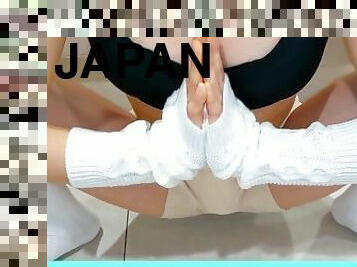 JAPANESE CREAMPIE with sexy YOGA PANTS !!