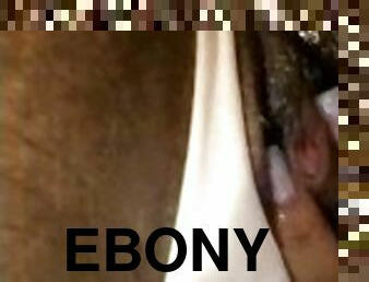 Ebony bbw rubbing pussy