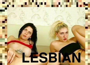 Horny Lesbians Babe Rubs Their Pussies