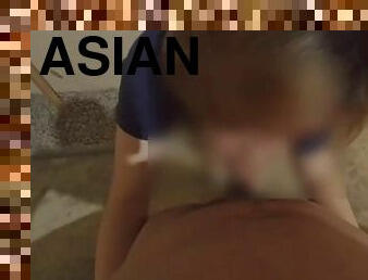 asiatisk, doggy, utendørs, amatør, blowjob, tenåring, par, bil, pov, høyskole