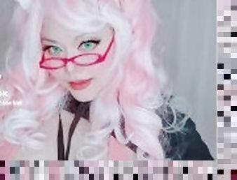 pink haired egirl streamer gamer hot asian girl mmd dance