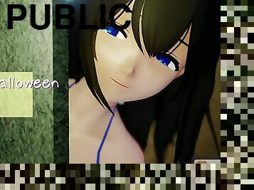 MMD r18 Public halloween event with hardcore sex 3d hentai