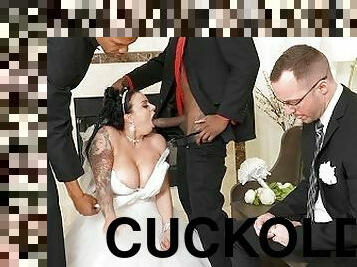 Payton Preslee's Wedding Turns Rough Interracial Threesome - Cuckold Sessions