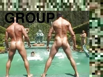 penis-besar, homo, seks-grup, akademi, mandi-shower, seorang-diri, berotot, basah, homoseks, penis