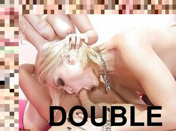 Platinum Blondes Double Pussy Paradise Makes Porno Dan Cum Twice
