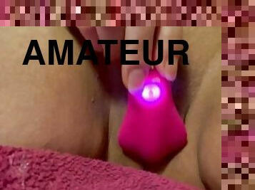 masturbation, orgasme, giclée, amateur, milf, jouet, belle-femme-ronde, ejaculation, solo