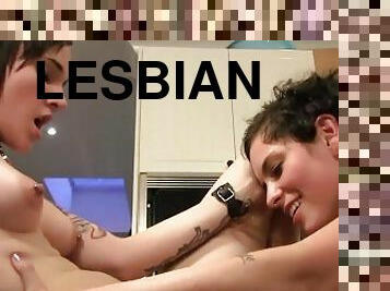 Young lesbian bitches enjoy some intense sapphic love