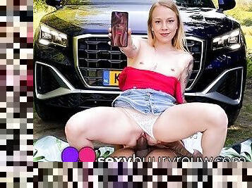 public, fellation, interracial, ados, black, doigtage, voiture, ejaculation, blonde, cognage