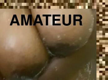 bad, masturbation, fitta-pussy, kvinnligt-sprut, amatör, mörkhyad, tonåring, bbw, dusch, ensam