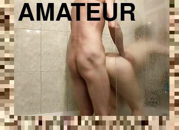 doggy, pussy, amatør, milf, fransk, par, ludder, cum