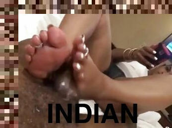 Thikk Indian Chica Footjob-Solezjob- Cum On Solez (1st Encounter)