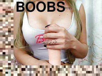 POV Cum on my Tits With Big boobs