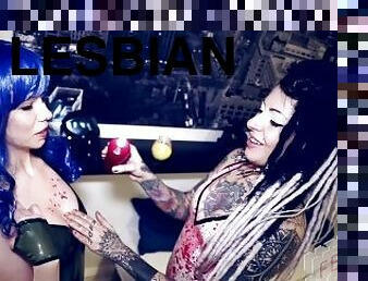 לסבית-lesbian, צעצוע, סאדו-מאזו, זוג, פטיש, גומי, שעבוד, השתלטות