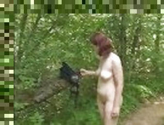 Stripping in the woods