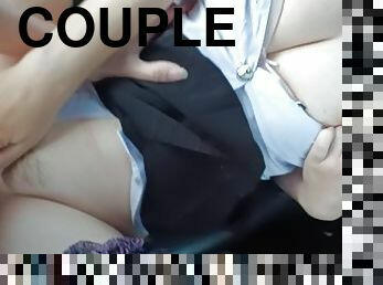 ???????????????? Thai Couple Stop the Car and Fuck me Here Public Fuck Cum Gets a Creampie EP8
