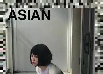 asiatisk, amatör, bdsm, ensam, rökning, bondage