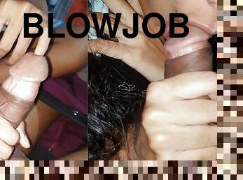 asia, blowjob-seks-dengan-mengisap-penis, buatan-rumah, hitam, pasangan, sisipan