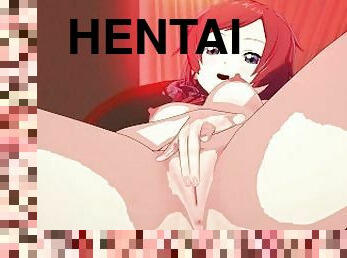 Maki Nishikino plays with her pussy (Love Live Hentai)