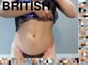 Cute, posh British girl passive aggressively strips down after her whiny friend begs her to upload x