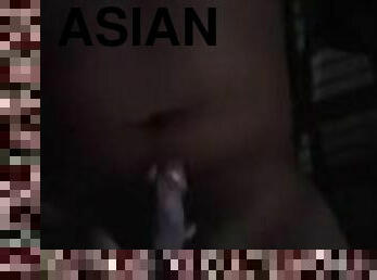 asiatisk, masturbation, amatör, tonåring, ensam, kuk