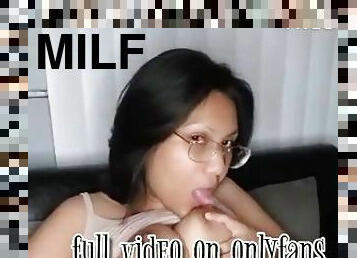 MILF squishing/playing with huge tits