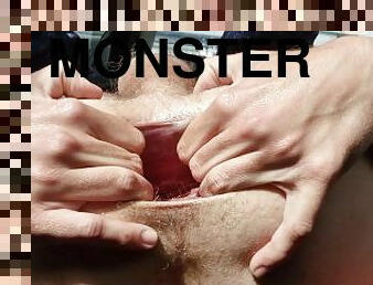 svær, monster, anal, innsetting