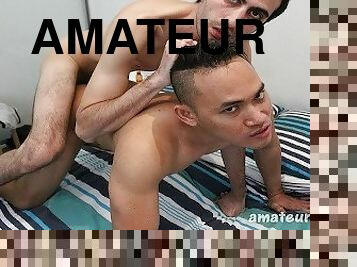 amador, caseiro, facial, ejaculação, fudendo, bisexual