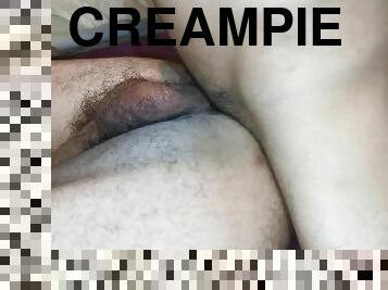 anal, kæmpestor-pik, bøsse, creampie, synsvinkel, sperm, ubehagelig, pik