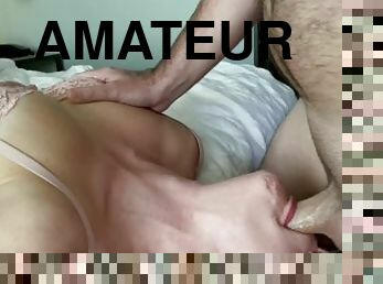 amatør, blowjob, deepthroat, cum