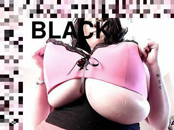 Rachel Aldana - Black Lace Pink Bra 2