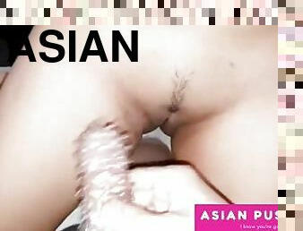 asiatisk, rumpe, orgasme, pussy, amatør, stor-pikk, tenåring, leke, japansk, pov