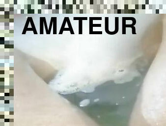 Huge Dick Wank in the Bath