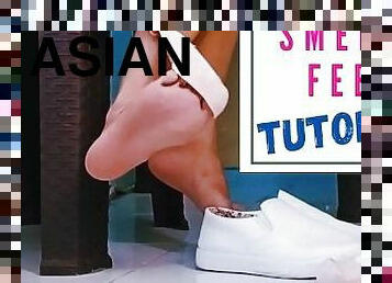 asiatisk, amatör, brudar, fötter, kinky, fetisch, filipinsk