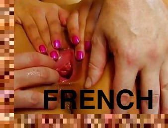 Sexy french bitch takes a nice big stud's cock