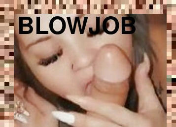 Tiny teen takes big cock in her mouth