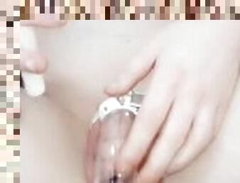 CBT In Chastity Cage