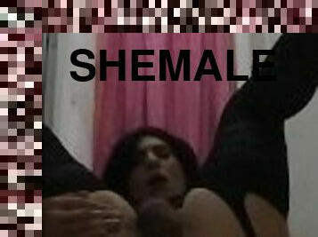 shemale, anal, bielizna, ładniutka, dildo