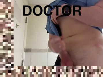 Sissy Doctor Plays with Himself at Work