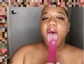 BBW Fucking Pink Jelly Dildo with Anal Plug