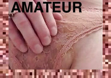 amatör, massage, rödhårig, trosor, underkläder, ensam, små-bröst, retande