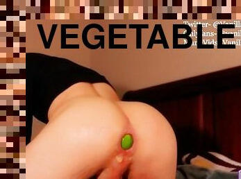 Young White Twink Fucks His Smooth Ass With Fruit And Vegetables