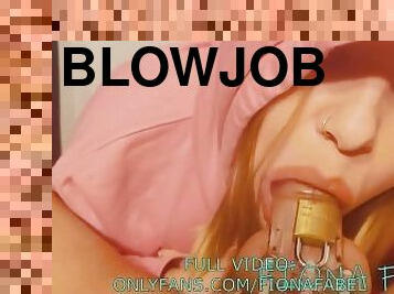 Mistress Fiona quick chastity blowjob