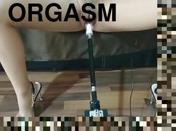 orgasm, strumpbyxor, fitta-pussy, kvinnligt-sprut, fötter, sprut, maskiner, nylon, retande