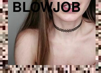 amatir, blowjob-seks-dengan-mengisap-penis, sudut-pandang, pertama-kali, sperma, teransang, nakal, erotis