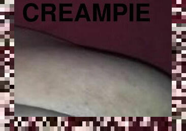 Late night creampie I lick her ass to keep her wet then fill her up with a massive load