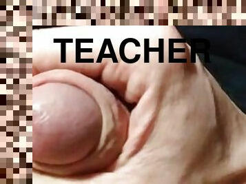 masturbation, gammal, student, lärare, mamma, juckande, smutsig, äldre, fångad