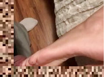 Step moms Sexy Soles rubbing white cock