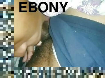 Pretty red bone ebony gave me head for some back shouts (she got nut all over daddy dick)