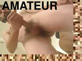 masturbation, amatör, cumshot, gigantisk-kuk, gay, juckande, ensam, björn, kuk