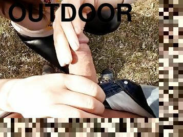 Outdoor program (walk,handjob,smoking)